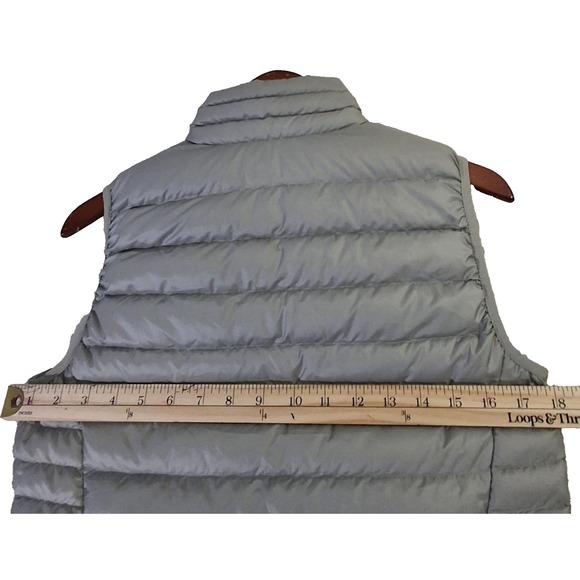Patagonia Down Sweater Vest Women's Small Gray Teal Insulated Puffer Quilted Zip - Picture 8 of 10